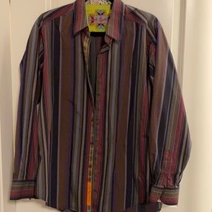 Robert Graham dress shirt size large in excellent condition